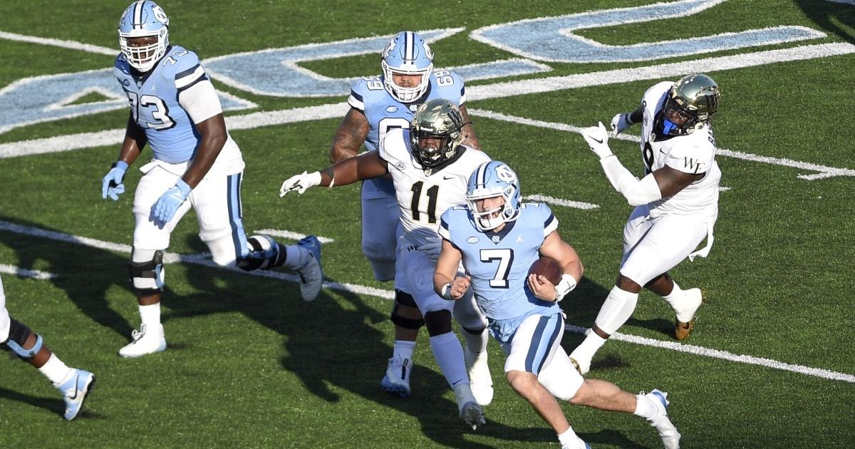 Sam Howell threw for 551 yards and six touchdowns against Wake Forest.