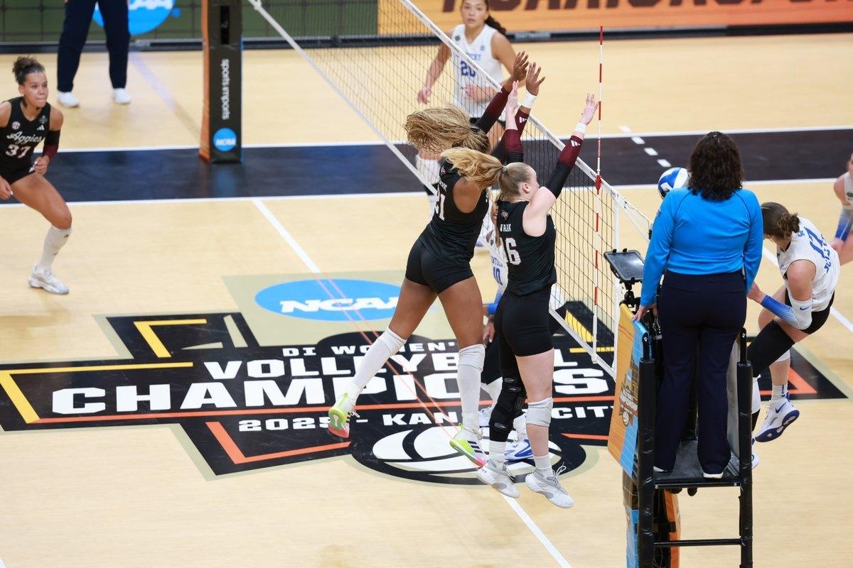 Morgan Perkins and Maddie Waak play for Texas A&M